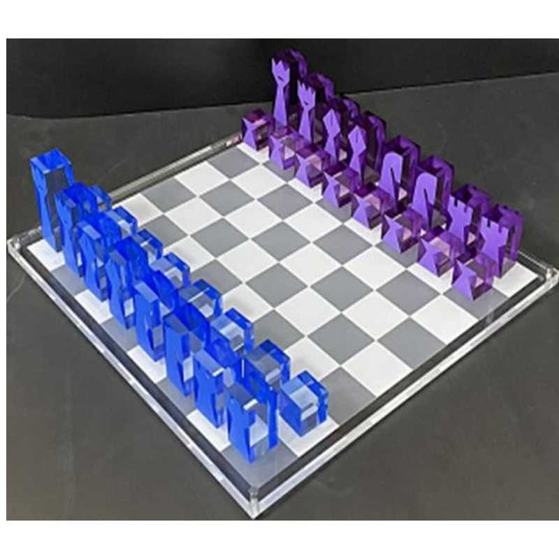 Nový design rodinné akrylové šachy sada